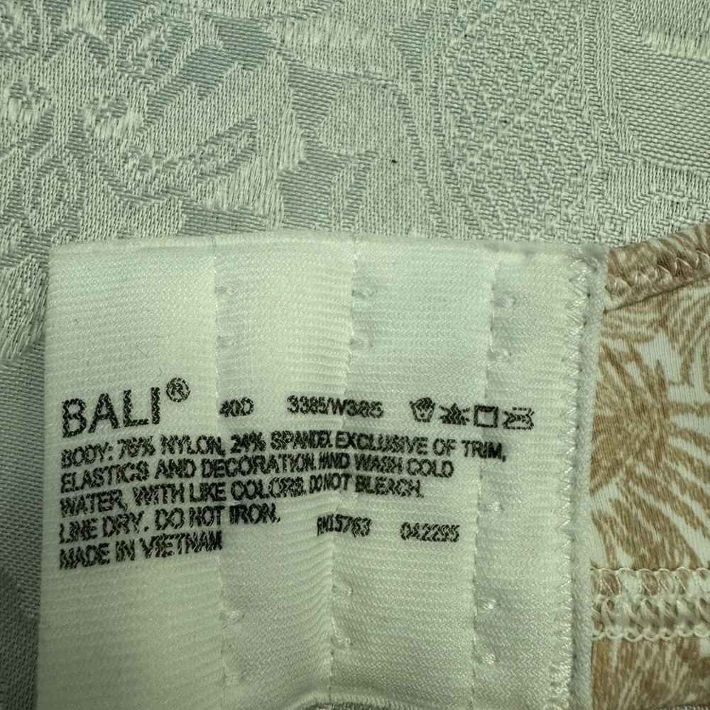 Bali Bra 40D Passion‎ For Comfort Fan Leaf Print Brown Minimizer DF3385 New